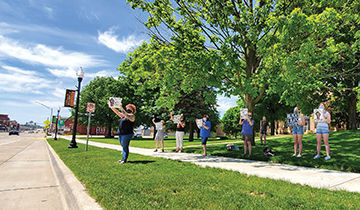 Bremer County residents support 'black lives matter' on courthouse lawn